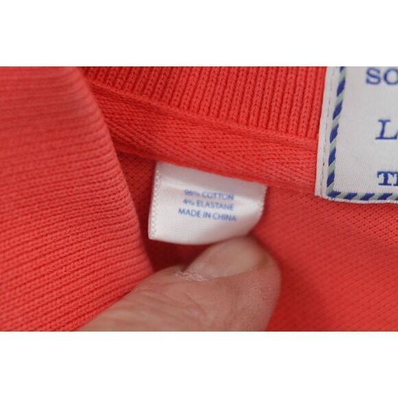 Southern Tide Shirt Mens Large SALMON PINK Polo Skipjack Logo Stretch Casual - Picture 6 of 6